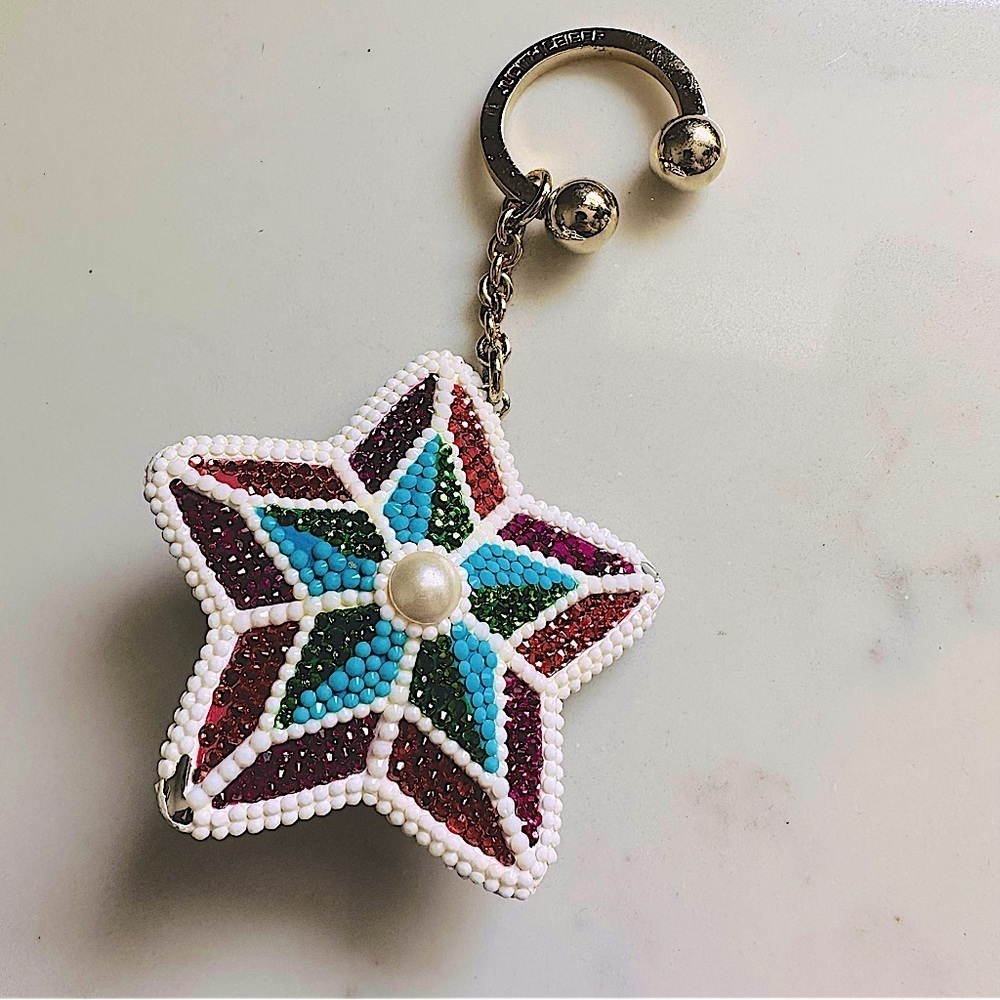 Judith Leiber Vintage Rare Jeweled Encrusted Star Key & Card Holder